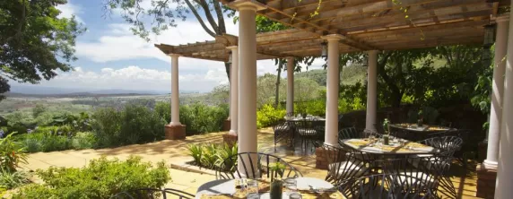 Dining area at Gibb's Farm