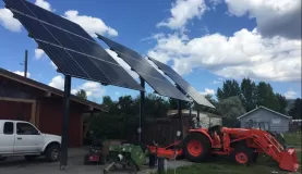 According to one of the farmers, the solar panels recently installed on the farm will pay for themselves within a year