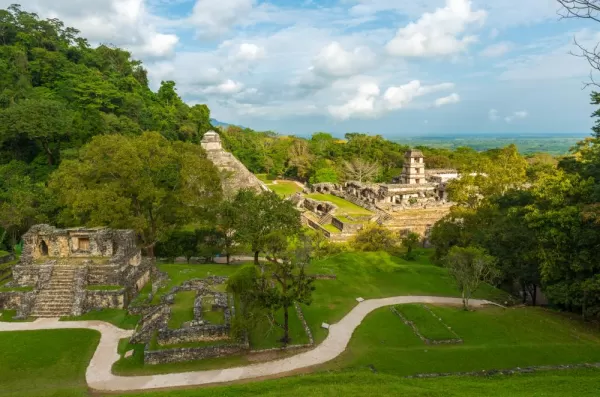 Maya ruins at Palenque, Chiapas, Mexico