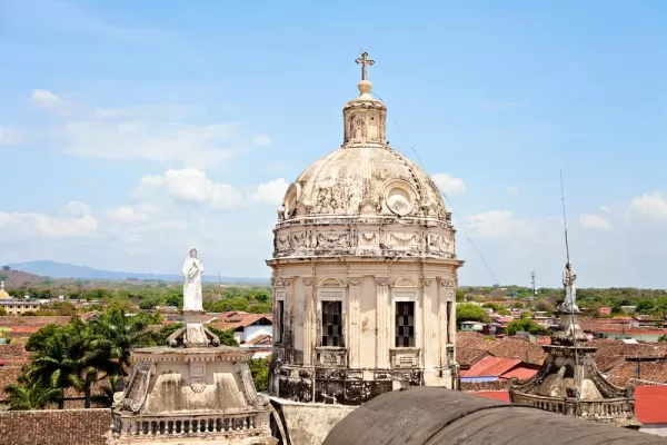 Rooftop views of Iglesia de le Merced in Granada