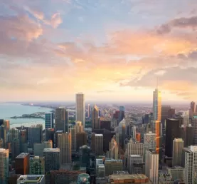 Aerial views of Chicago