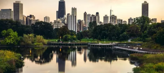 Beautiful Chicago sunset