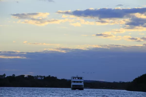 Sunset on our Zambezi River cruise