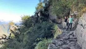 Handrail-less pass to Inca bridge (don't look down!)