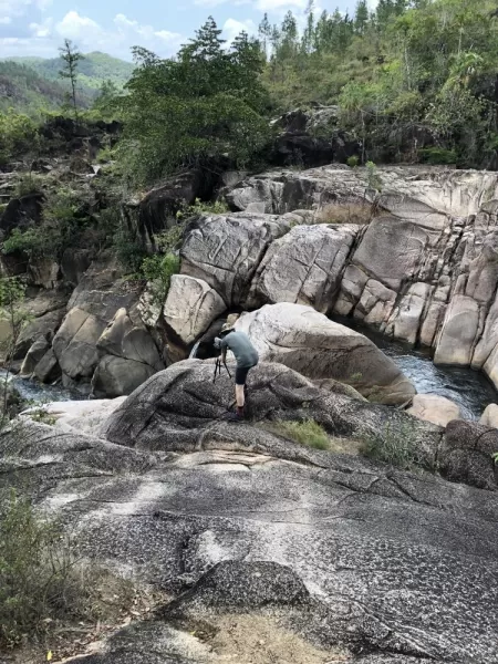 Nick taking some pictures of the waterfalls