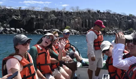 Stoke level high on the zodiac to our next excursion