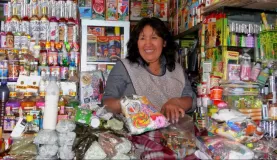 Woman vendor at the local San Pedro Market 