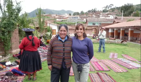 Milagros visits the Center for Traditional Textiles of Cusco