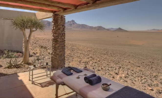 Relax with a massage by the desert