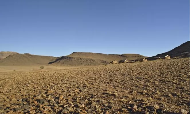 Sossuvlei Desert Lodge blends into the expanse of the desert