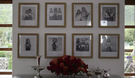 Decor is an incredible mix of family heirlooms and modern works of art