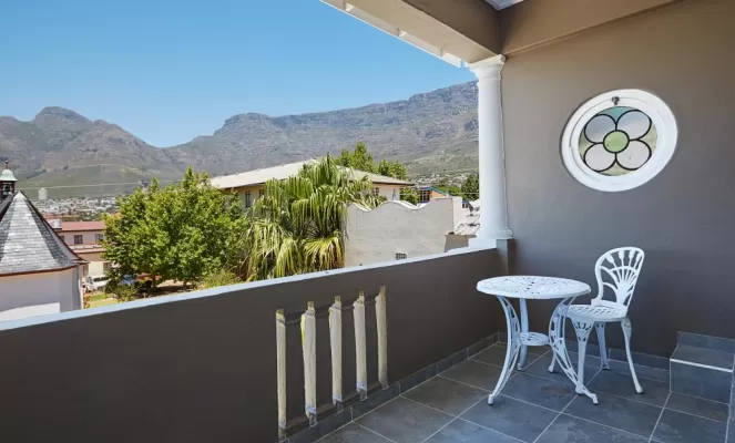 Enjoy a cup of coffee and the view of Table Mountain