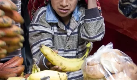 A local selling bananas
