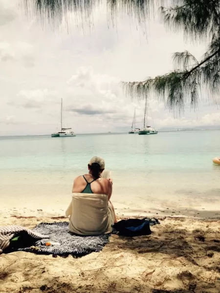 Public beach in Huahine - not too shabby!