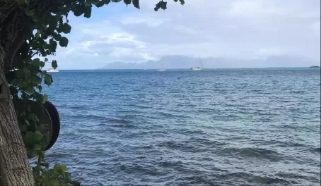 That island in the distance is tomorrow's destination - Moorea!