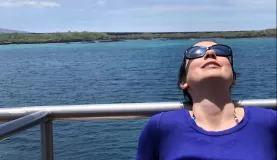 Lunchtime sun on the MV Origin