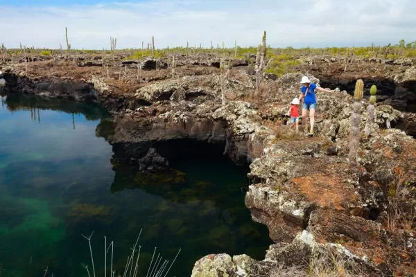 Hiking the stunning landscape of the Galapagos