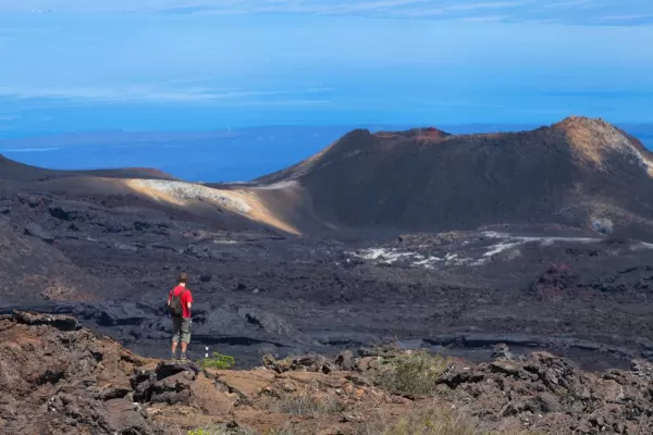 Hike to find sweeping views of the Galapagos' volcanic landscape