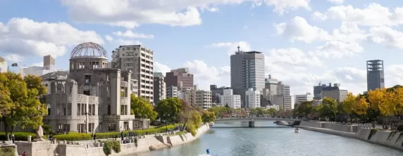 Riverside view of Hiroshima