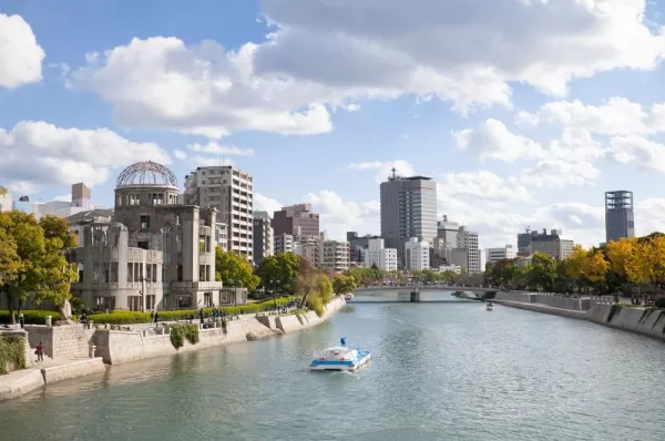 Riverside view of Hiroshima