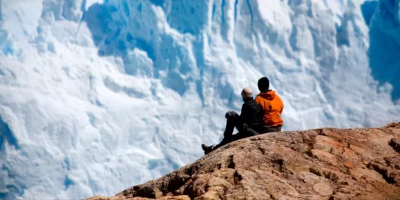 Taking in close-up views of glaciers