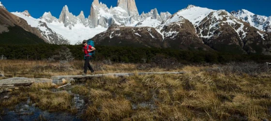 Hiking Los Glaciares, with views of the famous spires of Torres del Paine