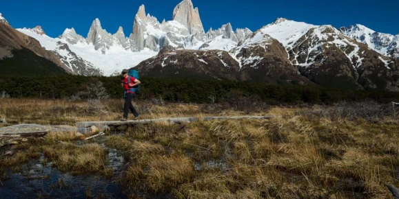 Hiking Los Glaciares, with views of the famous spires of Torres del Paine