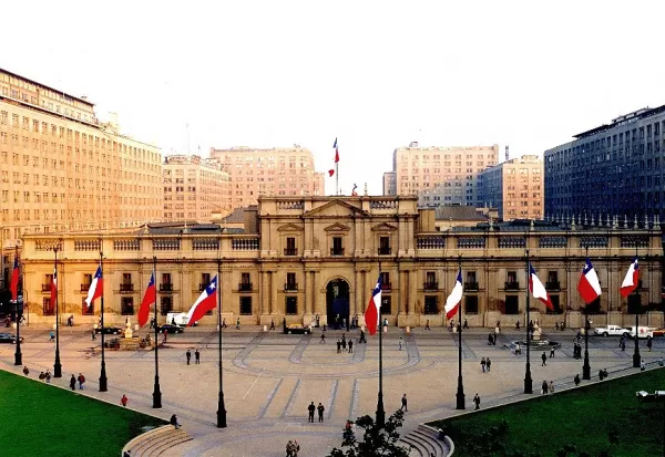 La Moneda Palace in Santiago that is visited during Santiago City Tour