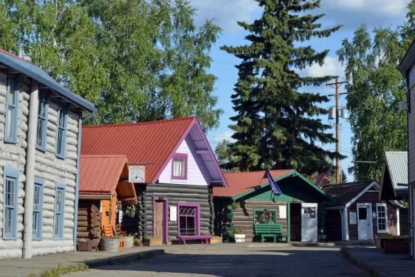 Wander preserved gold rush-era houses near Fairbanks