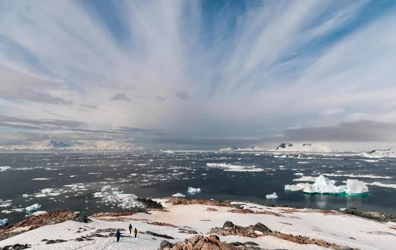Hiking in Antarctica is rewarded with spectacular views