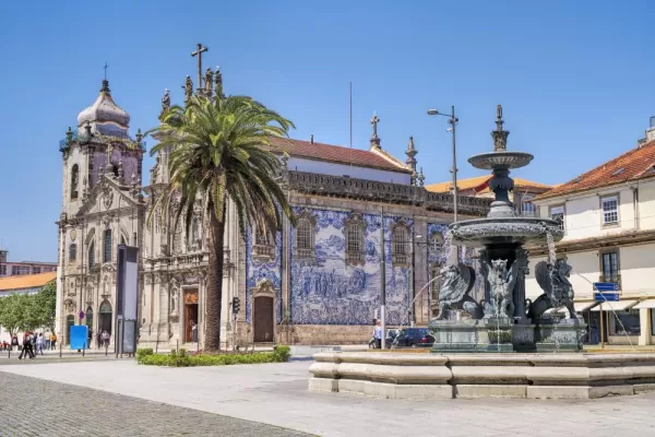 A beautiful square in Porto, Portugal