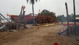 Boat building in Quang Nam Province, Vietnam