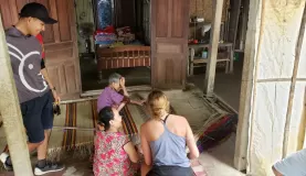 Reed mat weaving demonstration in Quang Nam Province, Vietnam