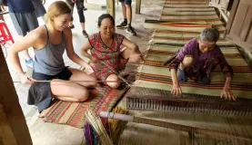 Reed mat weaving, Countryside by Bike Tour