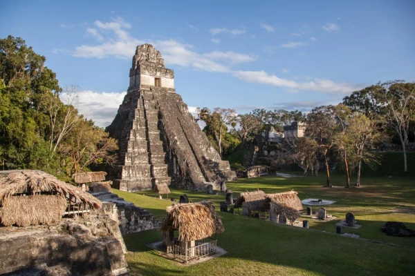 Golden light on the ruins of Tikal