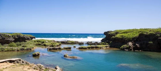 Blue water in Inarajan natural pools in Guam