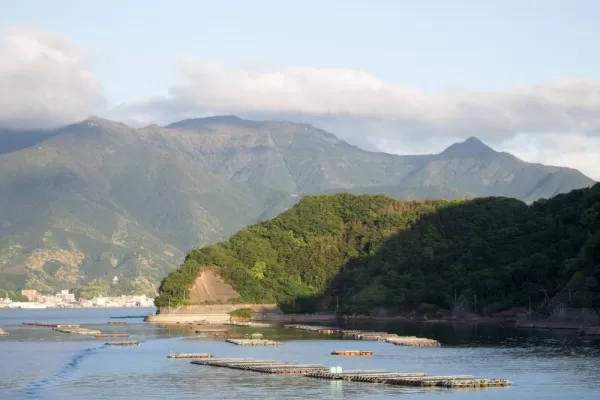 The rugged terrain around Uwajima