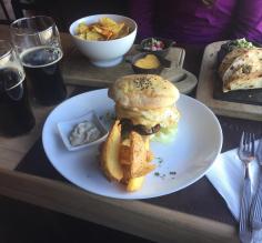 Checking out the local burgers and brews in El Calafate