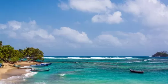 Clear blue water of the Caribbean