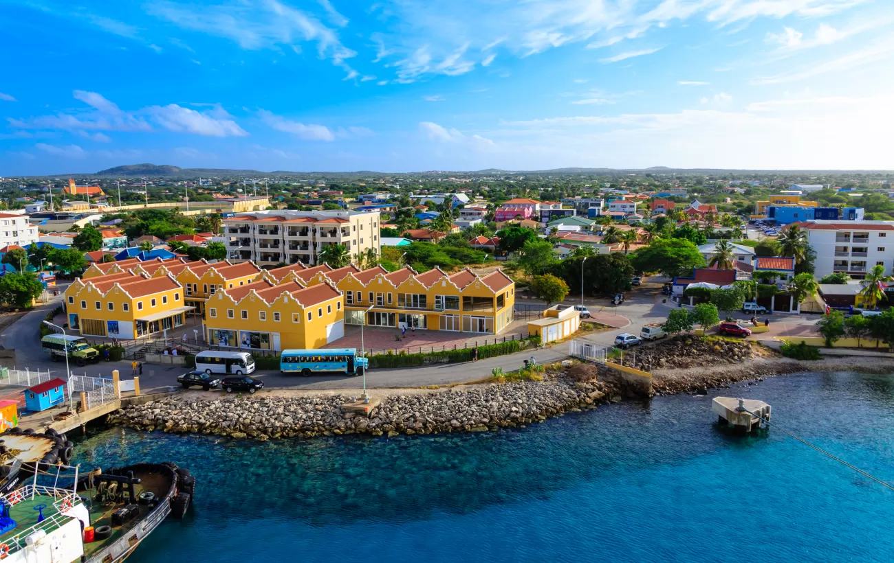 Colorful harbor of Bonaire