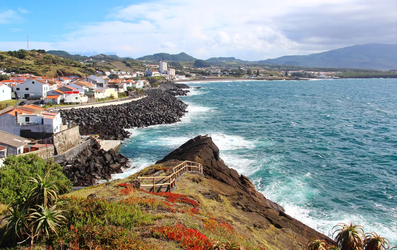 Colorful shores of the Azores