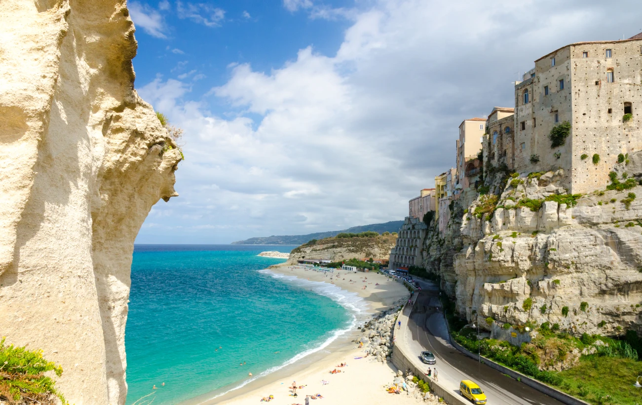 The rocky cliffs of Calabria, Italy