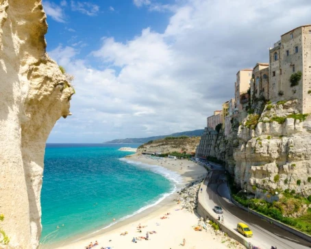 The rocky cliffs of Calabria, Italy