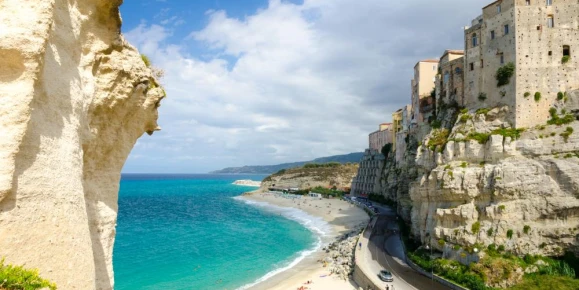 The rocky cliffs of Calabria, Italy