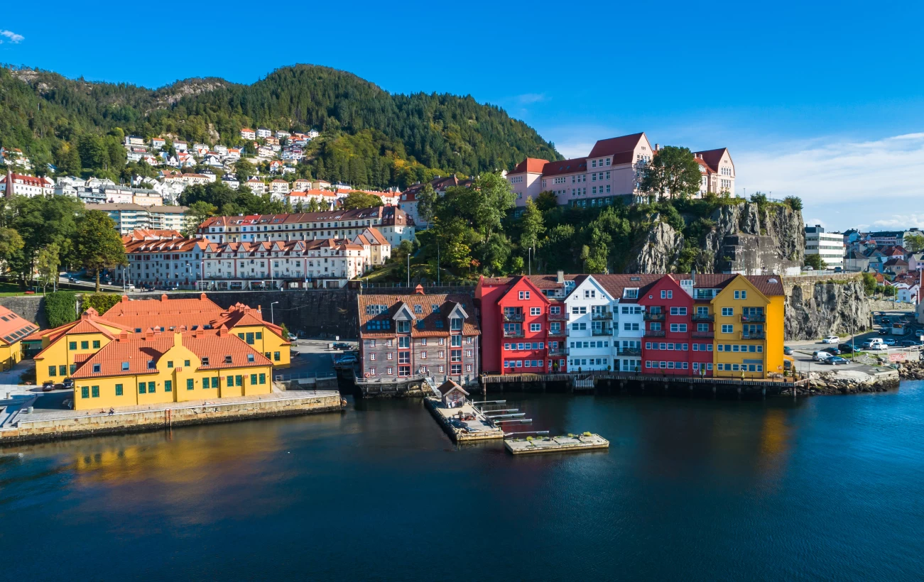 Colorful port of Bergen