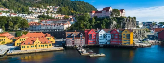 Colorful port of Bergen