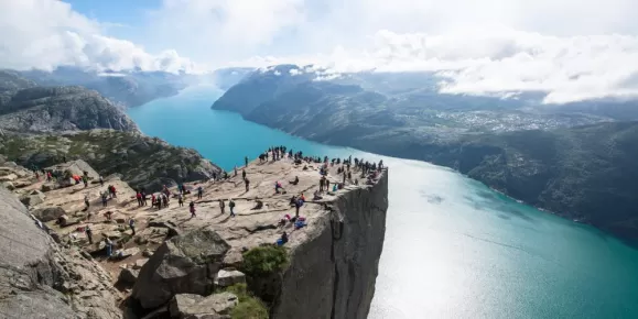 Famed Pulpit Rock in Norway