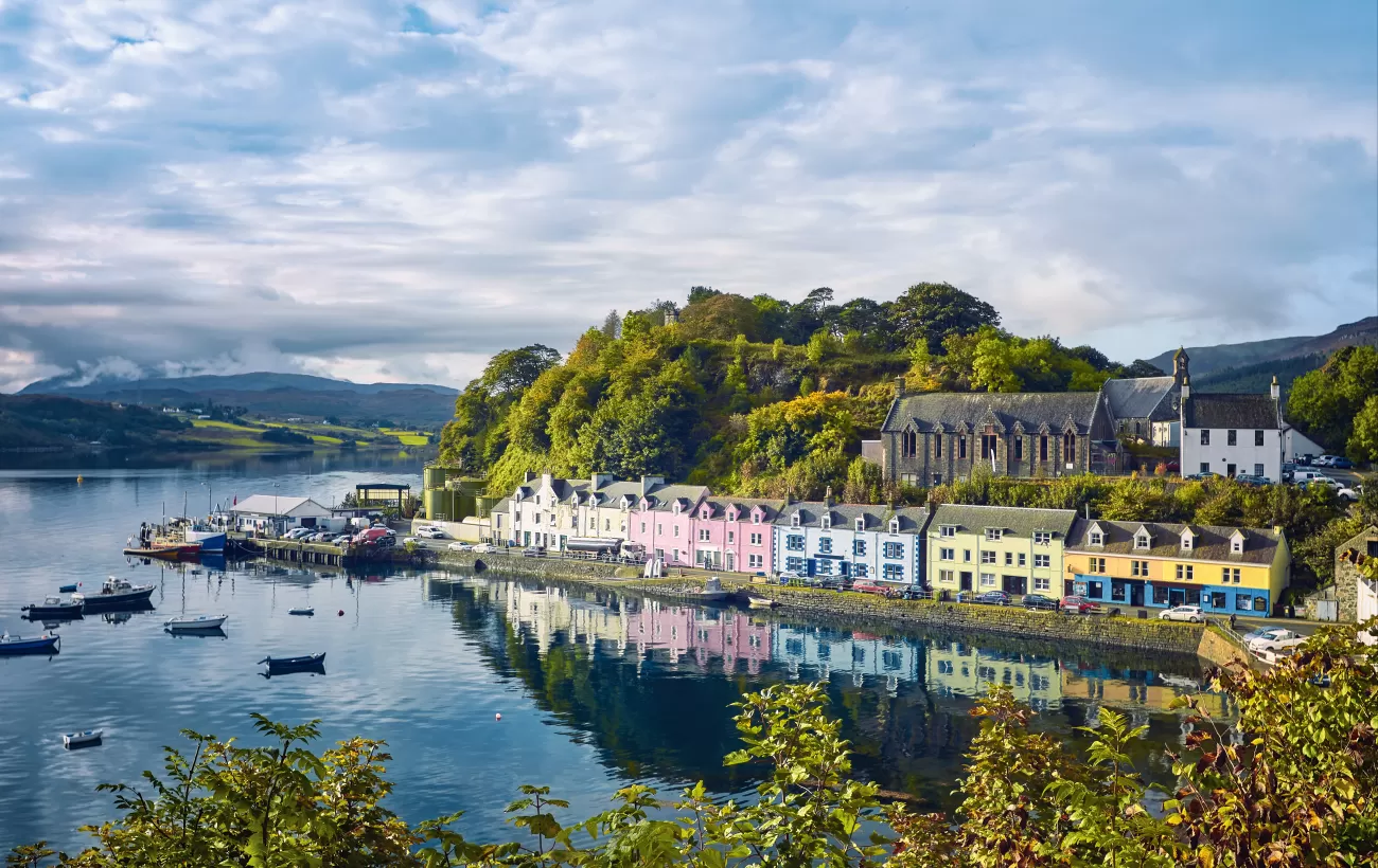 Pastel homes on Isle of Skye