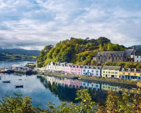 Pastel homes on Isle of Skye