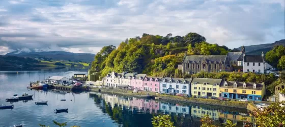 Pastel homes on Isle of Skye